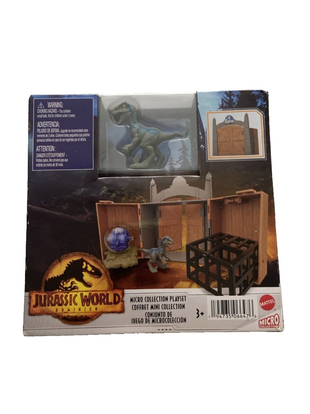 New Mattel Jurassic World Dominion Micro Collection-Blue Raptor!